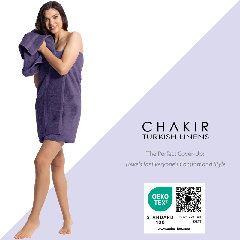 Chakir Turkish Linens Chakir Turkish Linens, 100% Cotton Premium Quality Turkish Bath Sheets (35''x70'' Large Bath Sheet Towels - Plum)  - Image 4