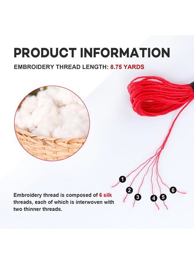 LOVIMAG Premium Rainbow Color Embroidery Floss with Cotton for Cross Stitch Threads, Bracelet Yarn, Craft Floss, Embroidery Floss Set - Image 3