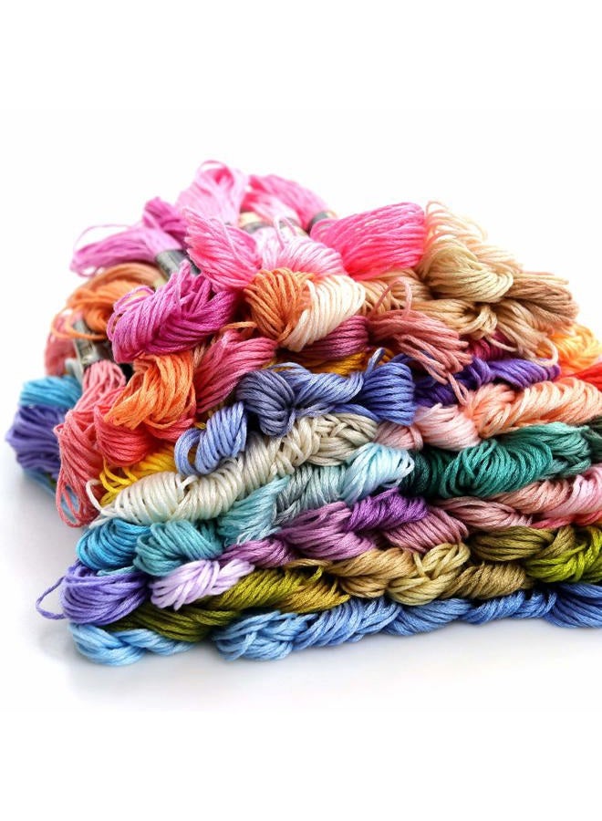 LOVIMAG Premium Rainbow Color Embroidery Floss with Cotton for Cross Stitch Threads, Bracelet Yarn, Craft Floss, Embroidery Floss Set - Image 5