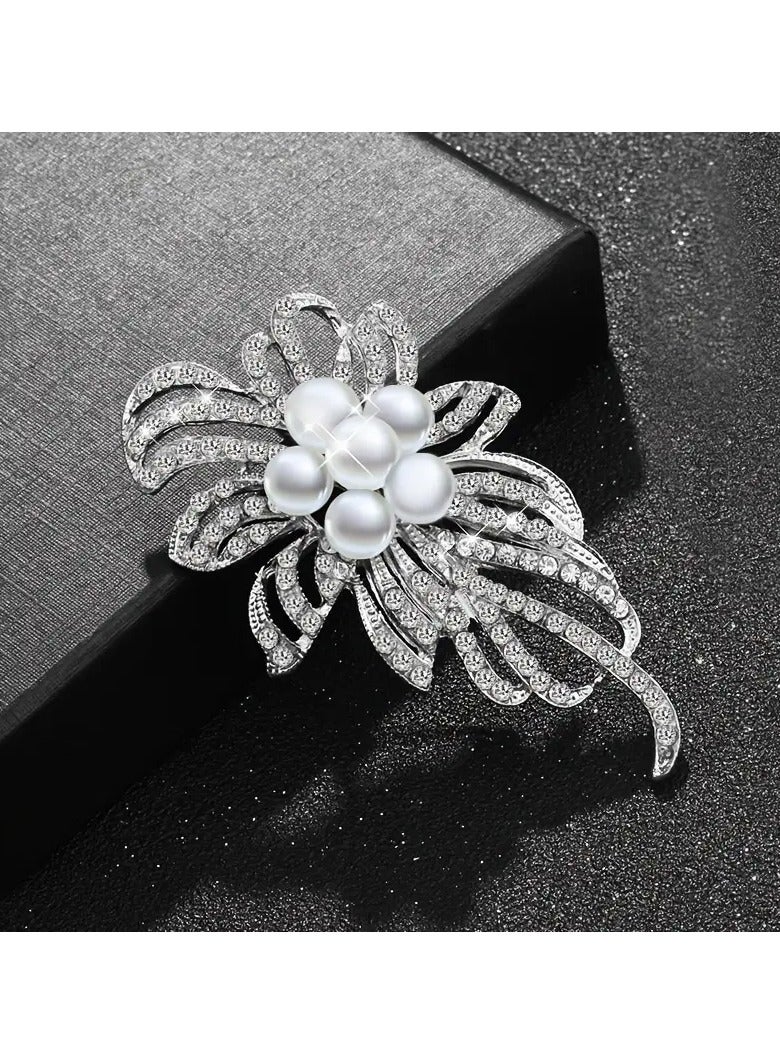 Goolsky Women's Elegant Exquisite Brooch Pin Female Party Wedding Luxury Flower Garment Ornament Gifts  - Image 4