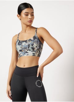 Light-Support Long Line Graphic Sports Bra