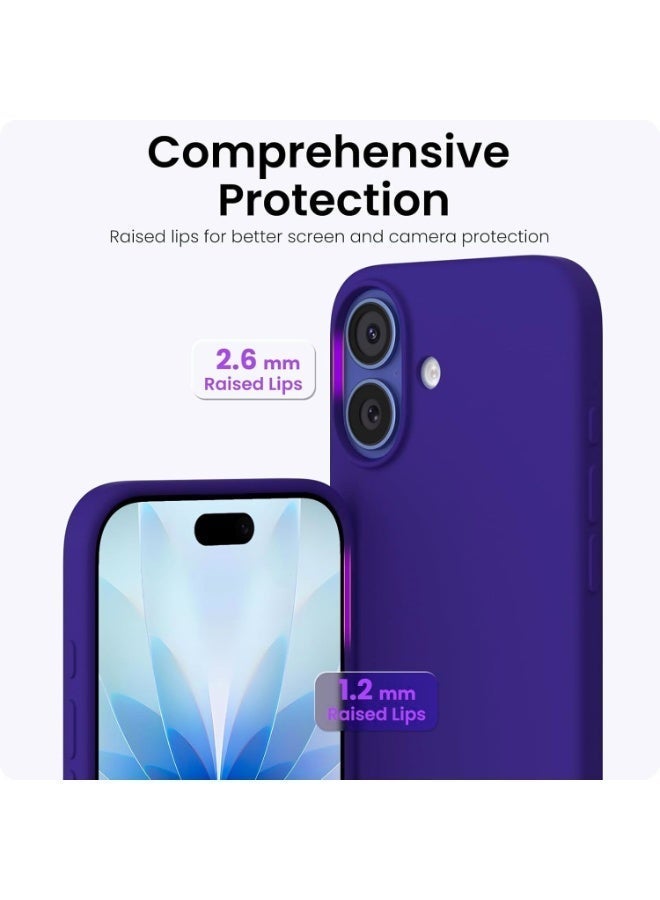 Compatible with iPhone 17 Case Slim Liquid Silicone 4 Layers Soft Gel Rubber Shockproof Protective Phone Case with Anti Scratch Microfiber Lining (Klein Blue) - Image 2