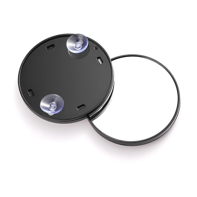 mollensiuer 2 Pieces Portable Round 10X Magnifying Makeup Mirror Suction Cup Travel Mirror For Precise Makeup Application