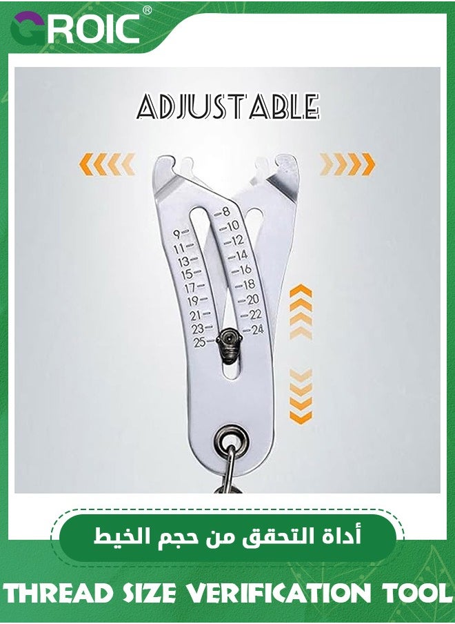 GROIC Portable Precise Thread Size Checker Keychain, Thread Size Verification Tool, Quick Hand Measuring Thread Size Checker Keychain for Fast and Precise Measurement, Nuts and Screws Thread Checker  - Image 4
