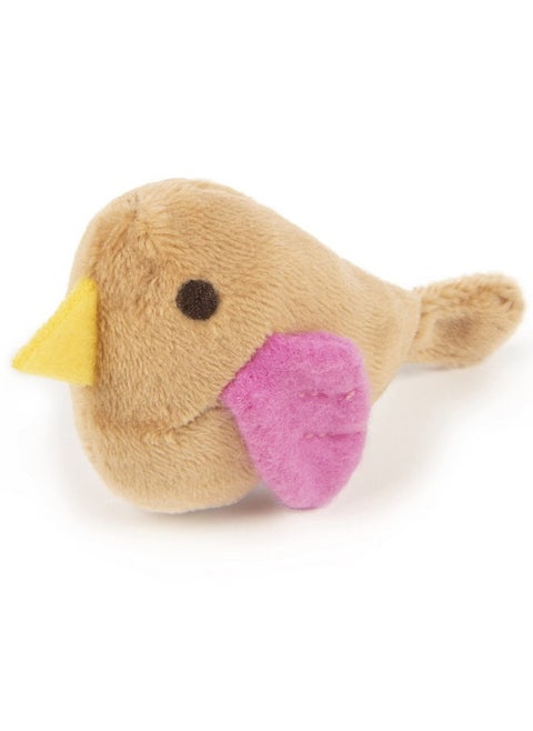 SmartyKat Chickadee Chirp Electronic Sound Cat Toy, Contains Catnip, Battery Powered - Light Brown, One Size