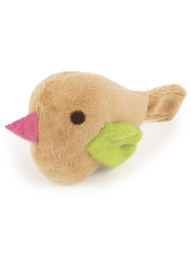 SmartyKat Chickadee Chirp Electronic Sound Cat Toy, Contains Catnip, Battery Powered - Light Brown, One Size