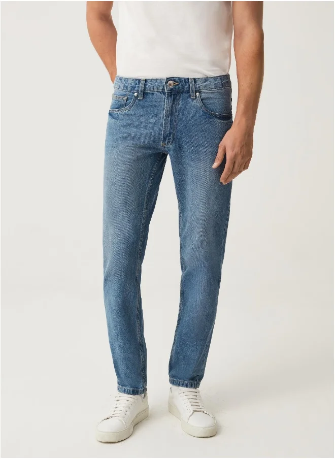 Ovs OVS Slim Fit Jeans With Discolouring