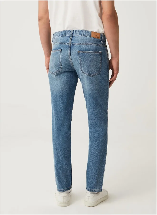 Ovs OVS Slim Fit Jeans With Discolouring