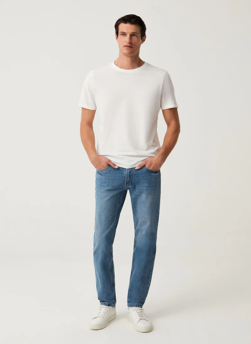 Ovs OVS Slim Fit Jeans With Discolouring