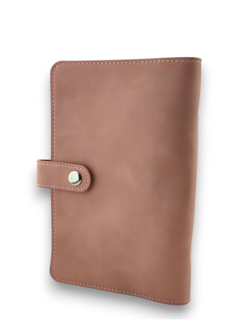 Generic - Money and Card Wallet - Leather Binder Flap Wallet A6 Size with Snap Button Closure (Simone) - Image 1