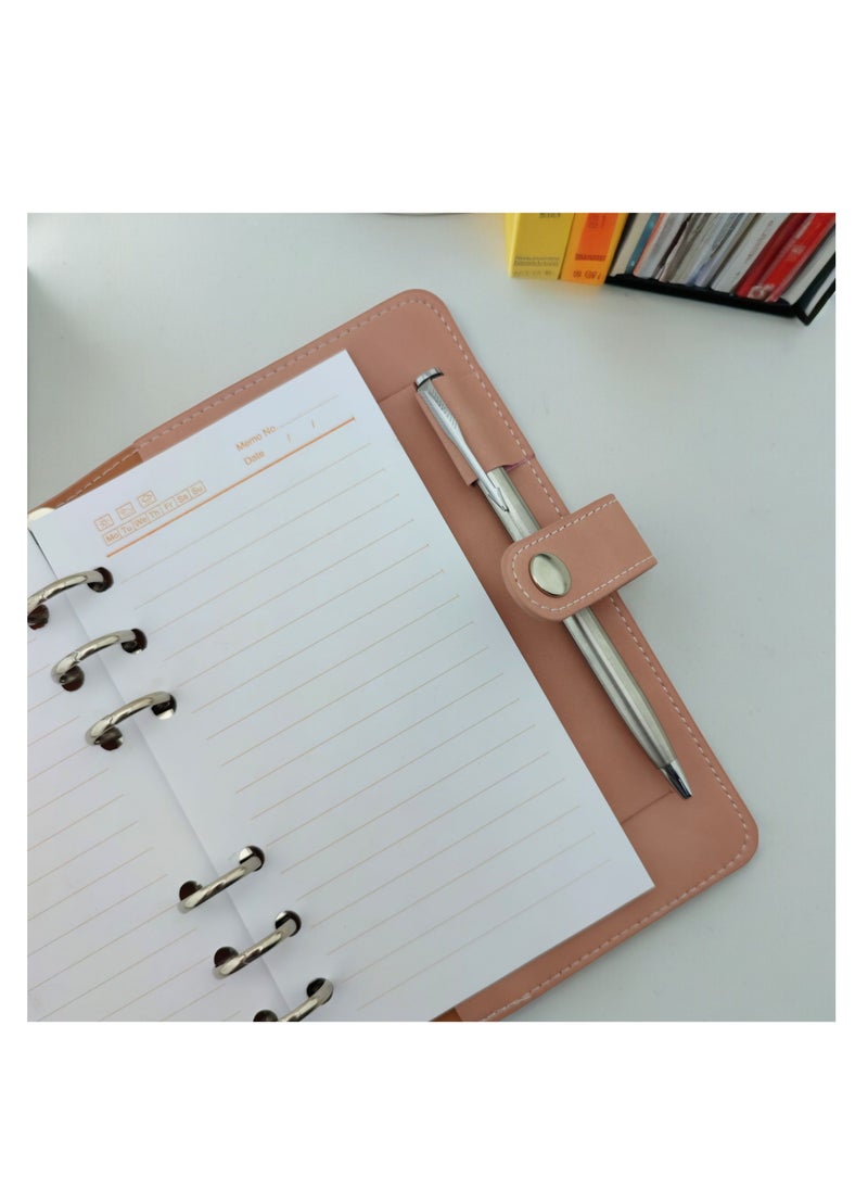 Generic - Money and Card Wallet - Leather Binder Flap Wallet A6 Size with Snap Button Closure (Simone) - Image 1