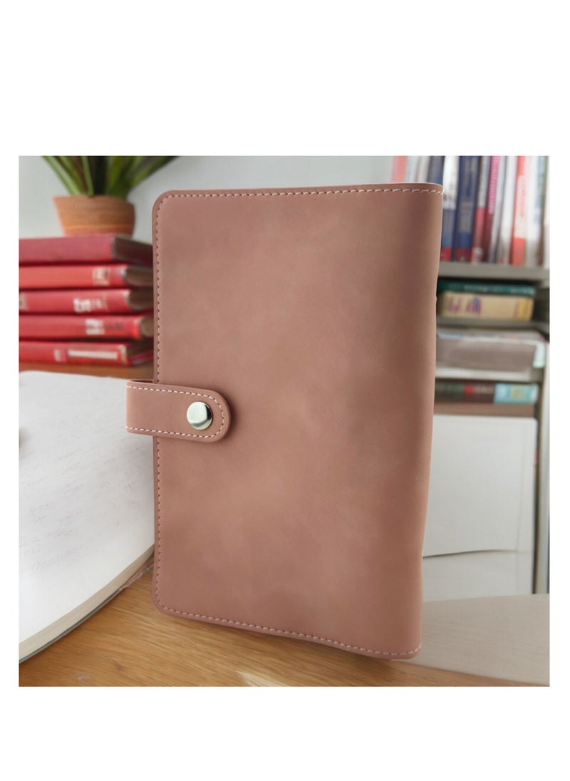 Generic - Money and Card Wallet - Leather Binder Flap Wallet A6 Size with Snap Button Closure (Simone) - Image 1