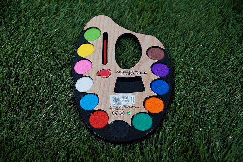 4AJ BAZAAR Watercolor Pallet Set for Return Gifts for Kids Birthday Party (Black, Pack of 6) - Image 3
