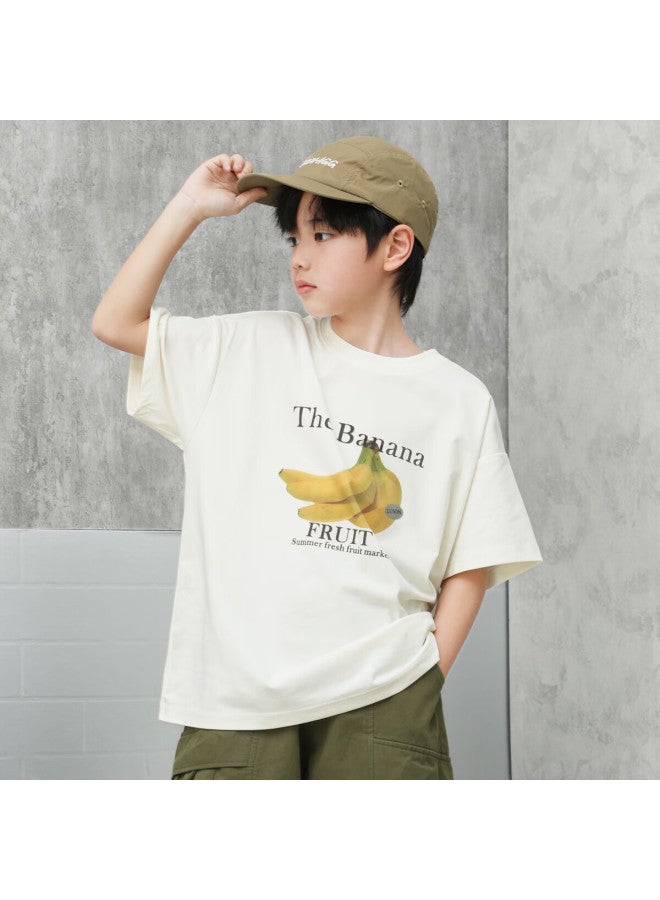 Luson Chen Dazhu Uni Short Sleeve T-shirt Xinjiang Cotton Summer New Cool Feeling Half Sleeve Boys Big Kids Top - Image 4