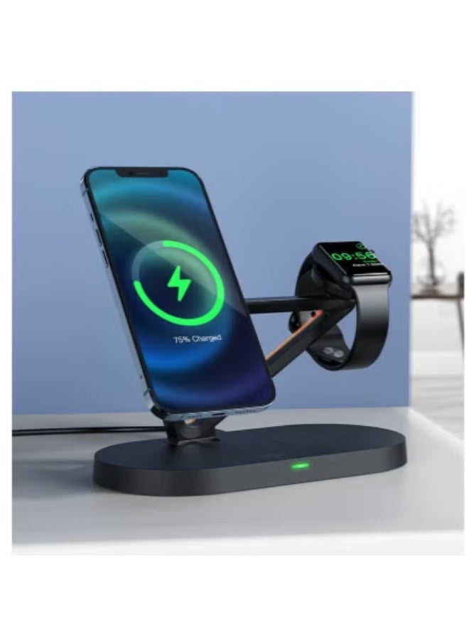ACEFAST E9 AirCharge Desktop 3-in-1 Wireless Charging Holder – Fast Charge for Phone, Watch & Earbuds - Image 5