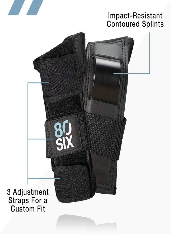 80Six Pad Set with Wristguards, Elbow Pads, and Knee Pads for Kids, Black, Small/Medium-Ages 8+ - Image 4