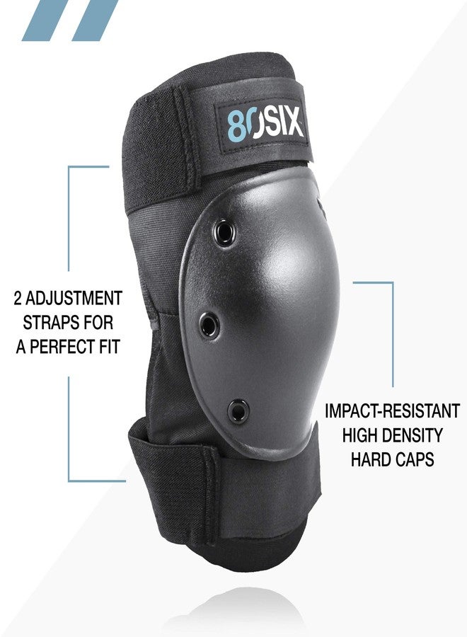 80Six Pad Set with Wristguards, Elbow Pads, and Knee Pads for Kids, Black, Small/Medium-Ages 8+ - Image 3