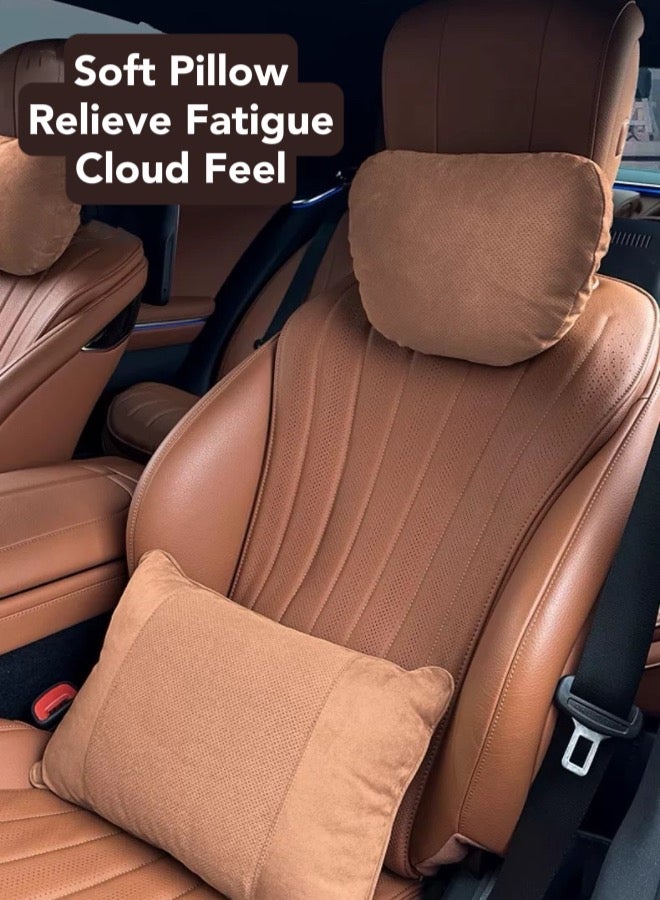MARCAN Softness Car Headrest Pillow,Car Neck Pillow for Neck Pain Relief When Driving,Fine Anti-fur Punch Design for Breathability and Comfort(2pcs/group) - Image 2