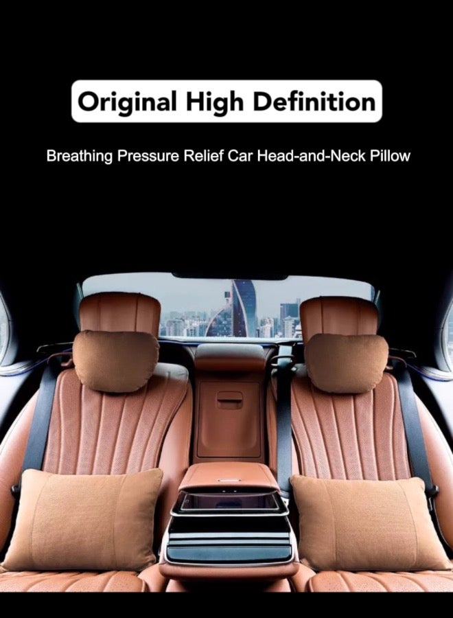 MARCAN Softness Car Headrest Pillow,Car Neck Pillow for Neck Pain Relief When Driving,Fine Anti-fur Punch Design for Breathability and Comfort(2pcs/group) - Image 3