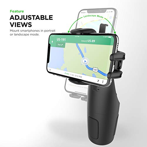 iOttie Easy One Touch 5 Cup Holder Mount - Universal Car Mount Phone Holder for iPhone, Google, Samsung, Moto, Huawei, Nokia, LG, and all other Smartphones - Image 5