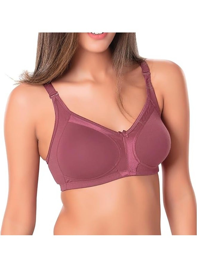 Love Bell Women's Everyday Bra - Cotton Spandex Four-way Stretch Shaping - Non-Padded, Minimizer, Wire-free, Super Comfort - Image 1