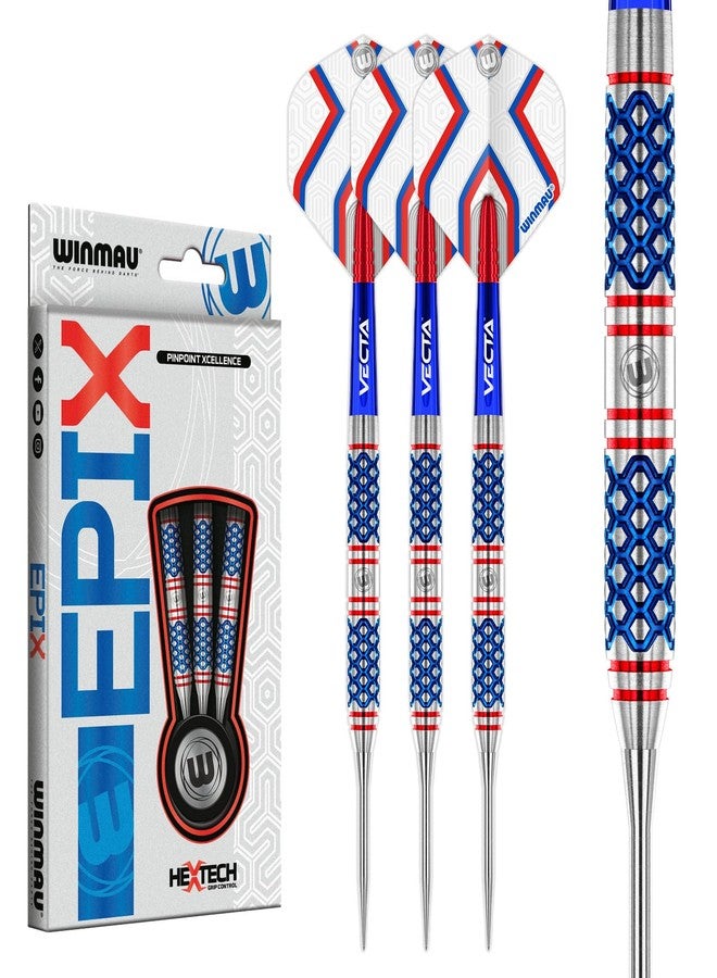 WINMAU Darts Epix 22g 90% Tungsten Steel Tip Darts Set with Dart Flights and Dart Shafts (Stems) - Image 1