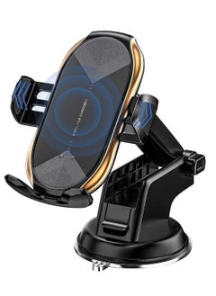 Generic Wireless Car Charger Mount, Auto-Clamping Qi 10W 7.5W Fast Charging Car Phone Holder Air Vent Compatible withiPhone11/11Pro/11ProMax/XSMax/XS/X/8/8 (GOLD)  - Image 1