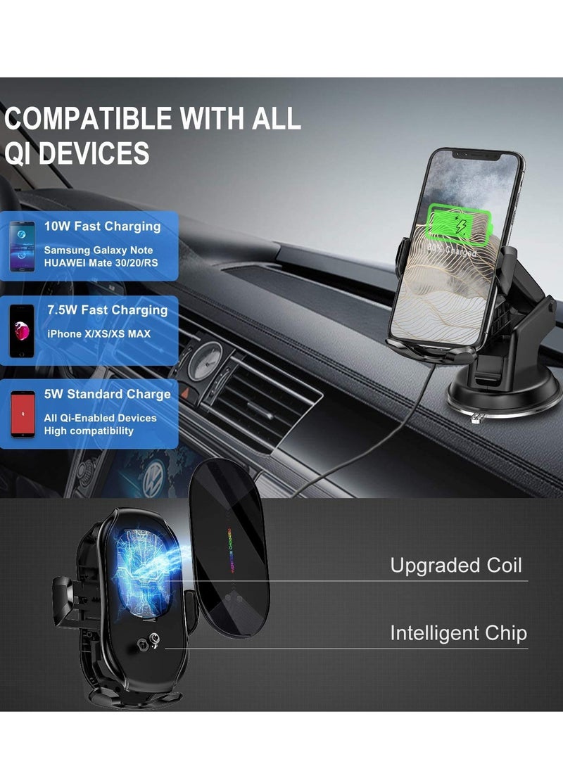 Generic Wireless Car Charger Mount, Auto-Clamping Qi 10W 7.5W Fast Charging Car Phone Holder Air Vent Compatible withiPhone11/11Pro/11ProMax/XSMax/XS/X/8/8 (GOLD)  - Image 2