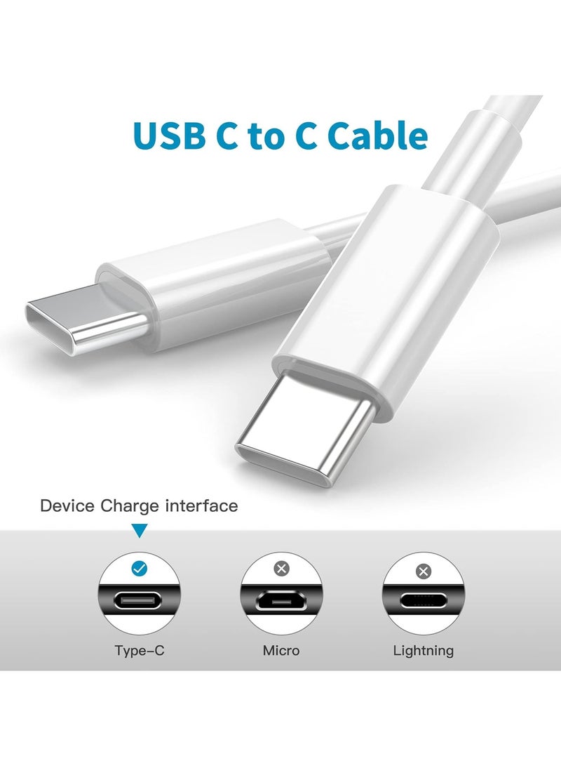 كابل شحن ونقل بيانات من النوع C إلى النوع C - شاحن سريع USB C-C بطول 3 أمتار بقوة 100 واط لأجهزة MacBook والهواتف المحمولة - Image 4