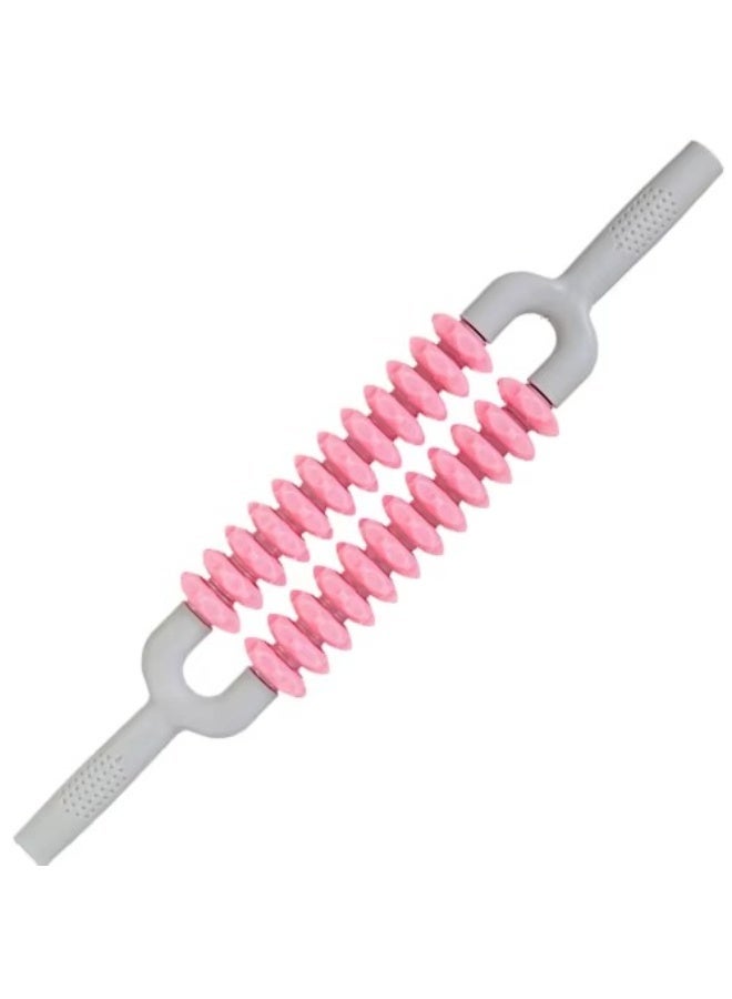 عصا تدليك العضلات مزدوجة الأسطوانات - أداة مساج يدوية لتخفيف آلام الظهر والساقين والرقبة - رولر للياقة البدنية واليوجا والاستشفاء العضلي - متوفرة بعدة ألوان. - Image 1