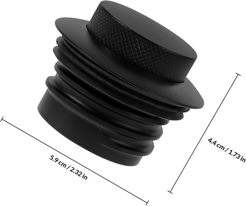 Motorcycle Fuel Gas Tank Cap Replacement Chrome Alloy Pop-up Gas Cap Lid Black Compatible with Modified Motorcycles Fuel System Parts - Image 2