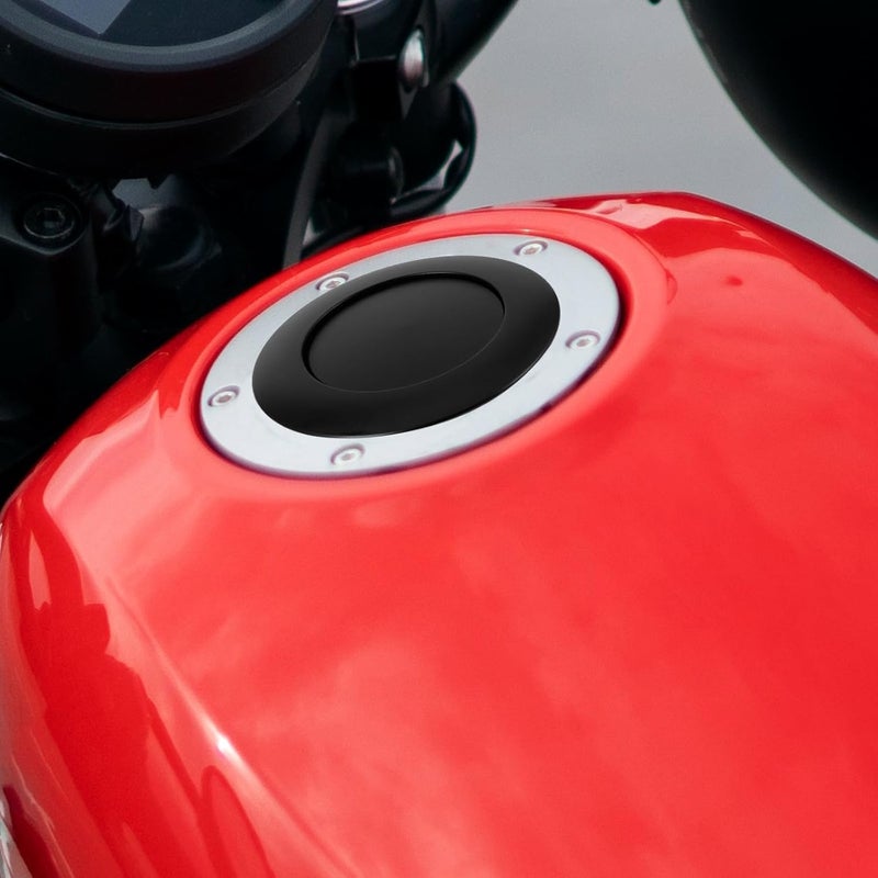 Motorcycle Fuel Gas Tank Cap Replacement Chrome Alloy Pop-up Gas Cap Lid Black Compatible with Modified Motorcycles Fuel System Parts - Image 5