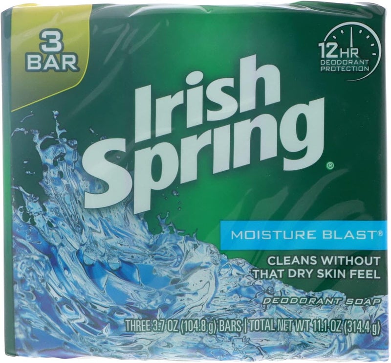 Irish Spring Deodorant Soap Moisture Blast - 3 Bars (3.75 oz each) - Total 11.1 oz - Image 4