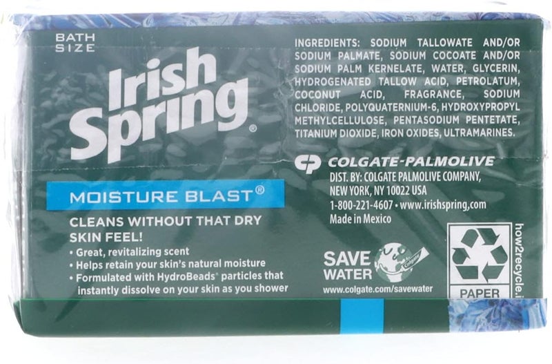 Irish Spring Deodorant Soap Moisture Blast - 3 Bars (3.75 oz each) - Total 11.1 oz - Image 5