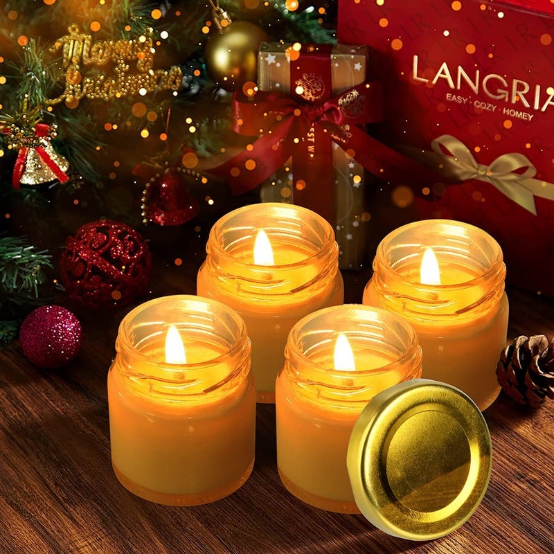 Ezalla Small Glass Jars for Candle Making with lid 50 ml Clear Round Shape Golden Airtight Metal Lid Empty Mini Glass Jars Mini Mason Jars for Gifts Wedding Spice Jars Party Favors 12 - Image 4