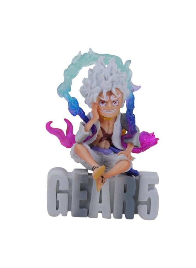 PINAKA Luffy Gear 5 Sitting On Name Anime Action Figure for Collection Figurine Figure - Image 1