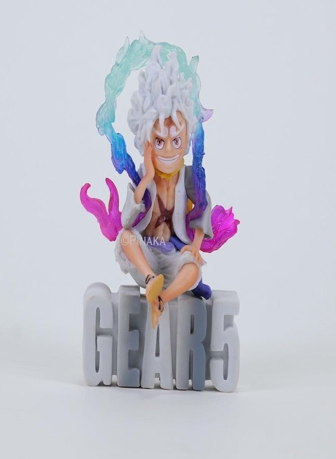 PINAKA Luffy Gear 5 Sitting On Name Anime Action Figure for Collection Figurine Figure - Image 2