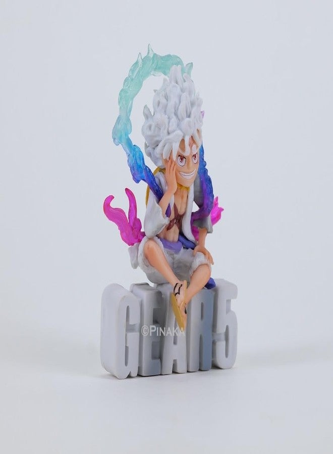 PINAKA Luffy Gear 5 Sitting On Name Anime Action Figure for Collection Figurine Figure - Image 4
