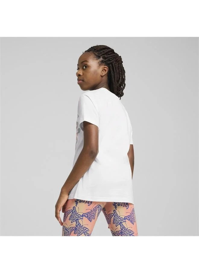 Puma  Butterfly Vibe Logo Tee Youth for Women | Best Price UAE