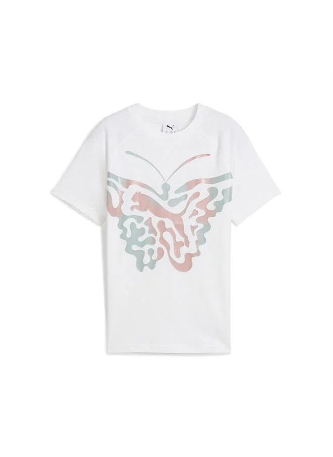 Puma  Butterfly Vibe Logo Tee Youth for Women | Best Price UAE