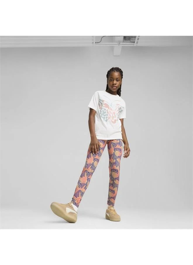 Puma  Butterfly Vibe Logo Tee Youth for Women | Best Price UAE