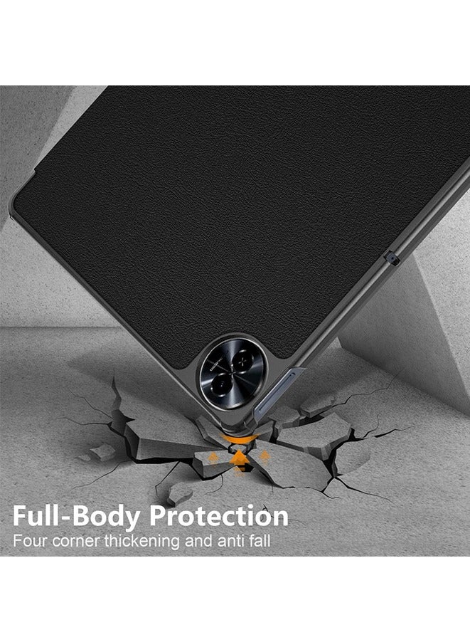 Case For Realme Pad 2 11.5" 2023, Multi-Viewing Angles, All New PU Leather Cover with Stand Function Feature, Slim Flip Case (black) - Image 4