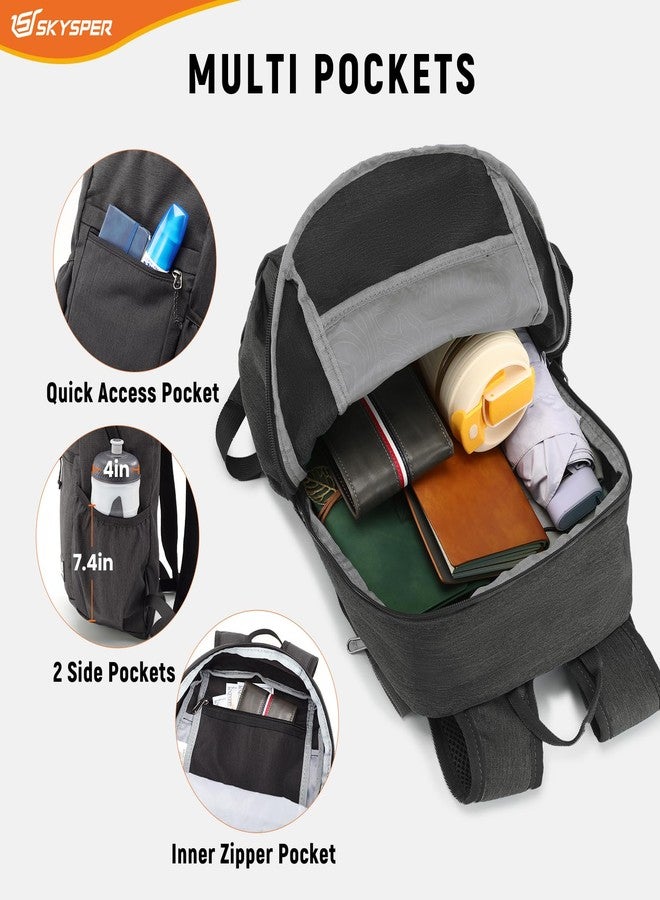 SKYSPER Anti Theft Hiking Backpack, 20L RFID Packable Travel Daypack, Lightweight Foldable Back Pack for Walking Daytrip - Image 4