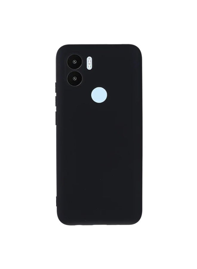 غطاء واقي لهاتف Redmi A1 Plus، غلاف خلفي ناعم رفيع من TPU، غلاف سيليكون مرن متوافق مع Redmi A1 Plus - أسود