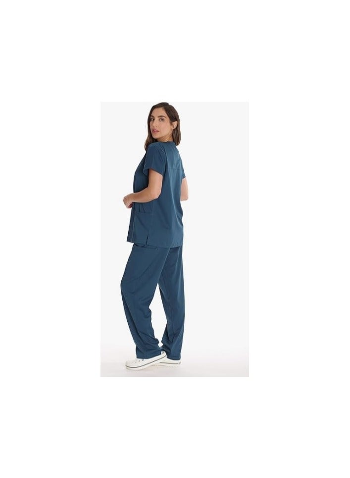 Shein Women's Plain Scrub Set, Top and Pants - Image 2