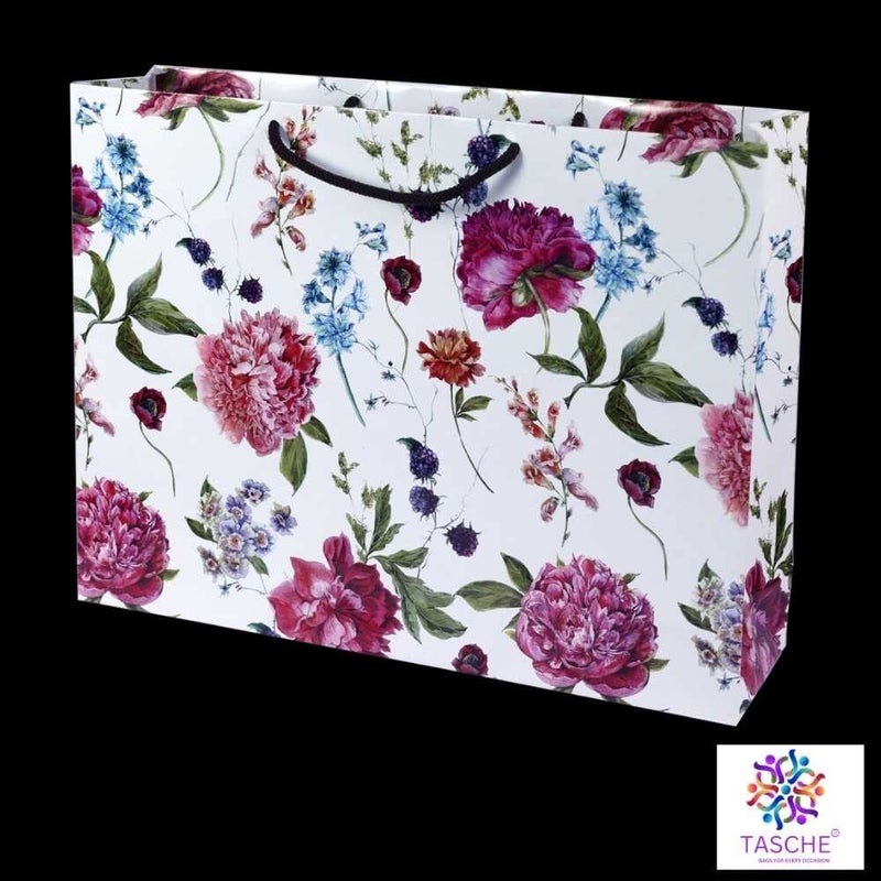 TASCHE حقيبة تصميم أليكيا من TASCHE للهدايا التذكارية، هدايا صغيرة، حفلات الزفاف، أعياد الميلاد، هدايا العطلات (الحجم 12 × 15.5 × 4 بوصة | عبوة من 25) - Image 2