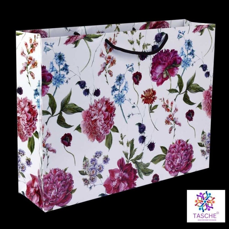 TASCHE حقيبة تصميم أليكيا من TASCHE للهدايا التذكارية، هدايا صغيرة، حفلات الزفاف، أعياد الميلاد، هدايا العطلات (الحجم 12 × 15.5 × 4 بوصة | عبوة من 25) - Image 3
