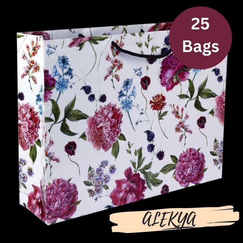 TASCHE حقيبة تصميم أليكيا من TASCHE للهدايا التذكارية، هدايا صغيرة، حفلات الزفاف، أعياد الميلاد، هدايا العطلات (الحجم 12 × 15.5 × 4 بوصة | عبوة من 25) - Image 5
