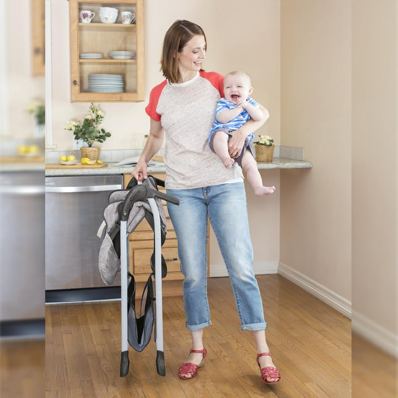 Graco Slim Snacker High Chair, Ultra Slim, Fast-Folding, Multiple Recline Positions, Comfortable Feeding, Whisk - Image 2