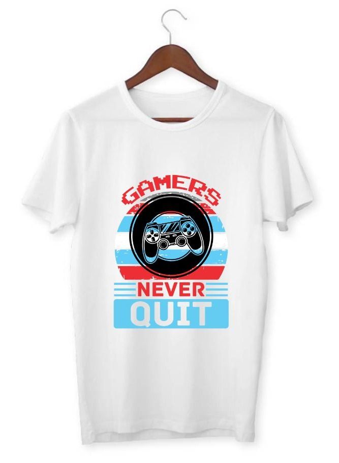 LOUD UNIVERSE Men's Printed T-Shirt Gamers Never Quit 2